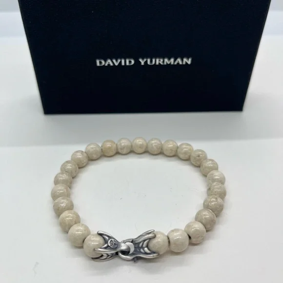 David Yurman Silver sterling Riverstone 8mm - Picture 4 of 4